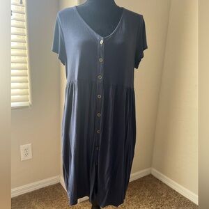 LuLaRoe Dark Blue V-Neck Top